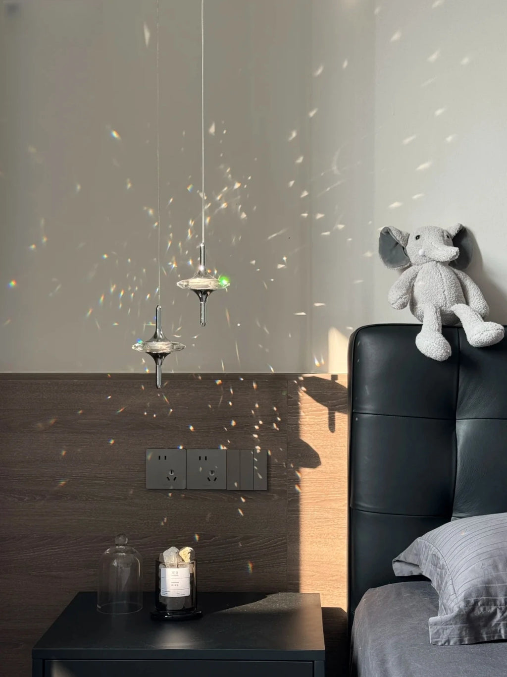 Modern Light Water Ripple Glass Hanging Lamp
