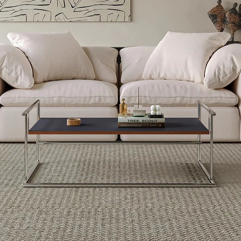 Vintage Stainless Steel Low Side Table