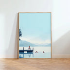 Summer Swimming Wall Art Print Poster (No Frame)