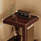 Modern Wooden Geometric Corner Plant & Book Stand