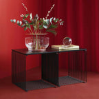 Modern Stainless Steel Wire Frame End bedside Table