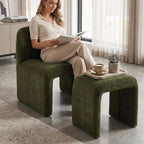Chenille Accent Curve Chair