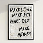 Simple Trendy Text Printing Poster (No Frame)