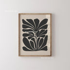 Mid-century Abstract Moody Plant Art Canvas Print Poster (No Frame)