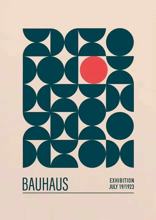 Bauhaus Abstract  Pop Art Geometric Poster (No Frame)