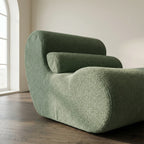 Sage Green Modern Ergonomic Thick Fabric Sofa