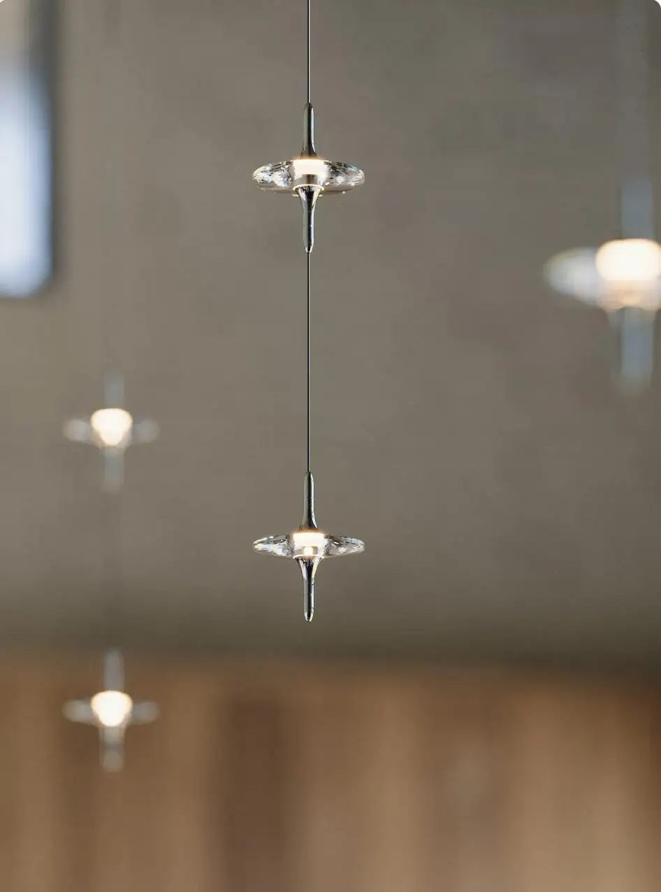 Modern Light Water Ripple Glass Hanging Lamp