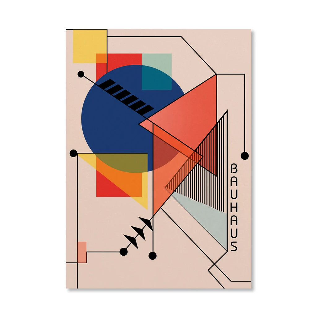 Bauhaus Abstract  Pop Art Geometric Poster (No Frame)