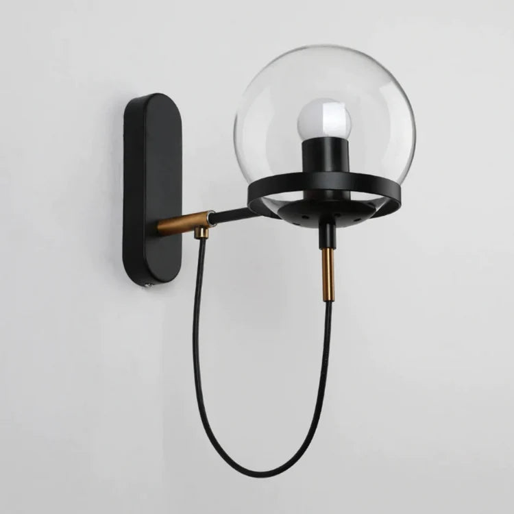 Vintage Glass Ball Wall Light