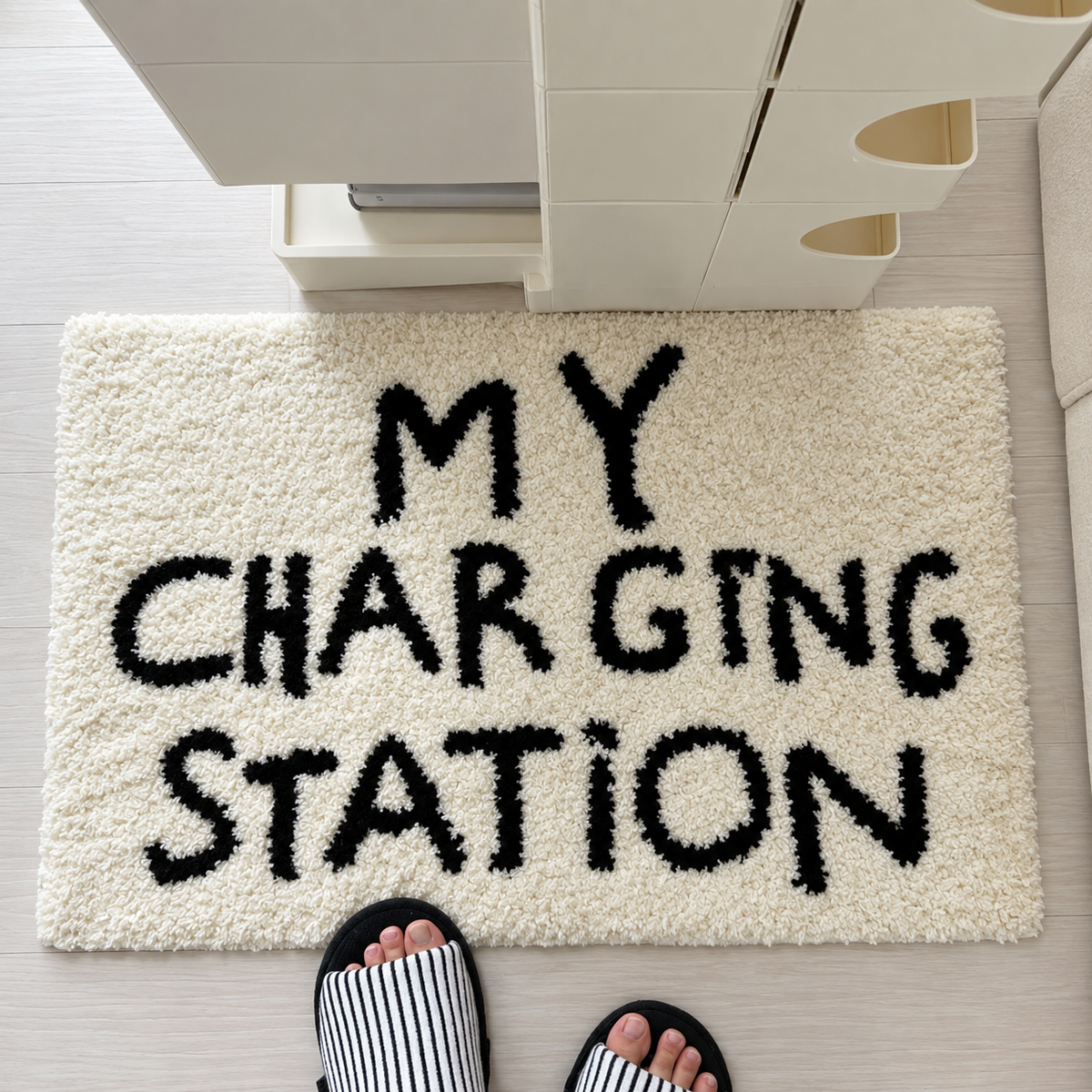 Minimalist Lettering Rug